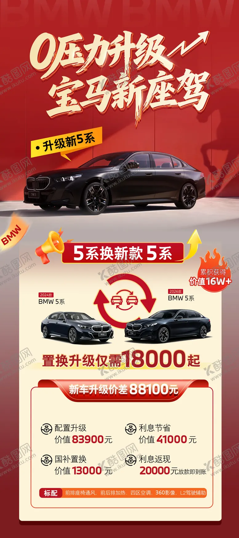 编号：17612805031239435347【酷图网】源文件下载-汽车系置换升级宣传海报