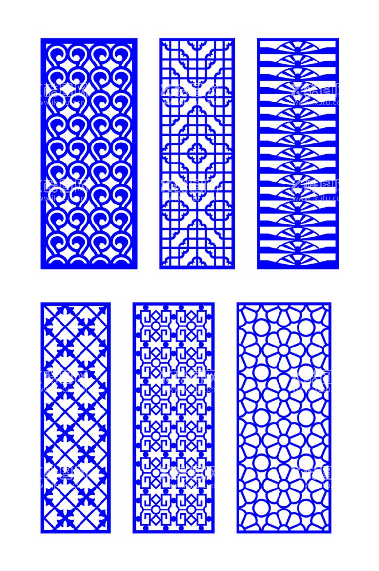 编号：42223412020726267775【酷图网】源文件下载-窗花 镂空花纹 屏风 隔断雕花