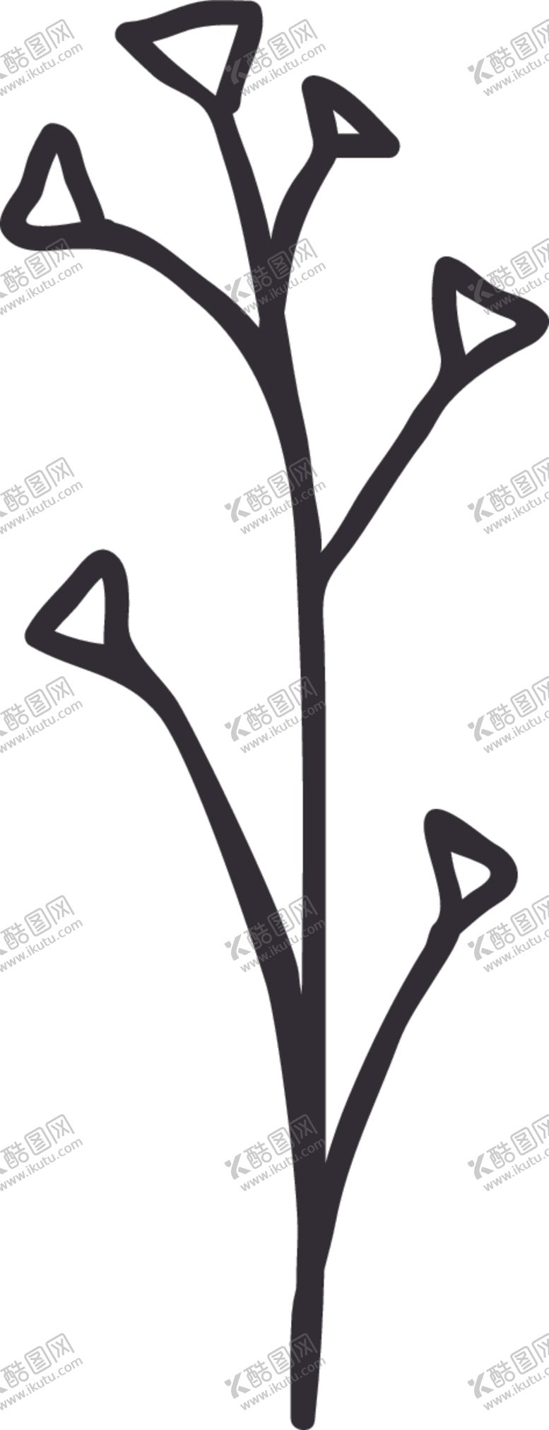 编号：12993409291508222644【酷图网】源文件下载-手绘花卉元素