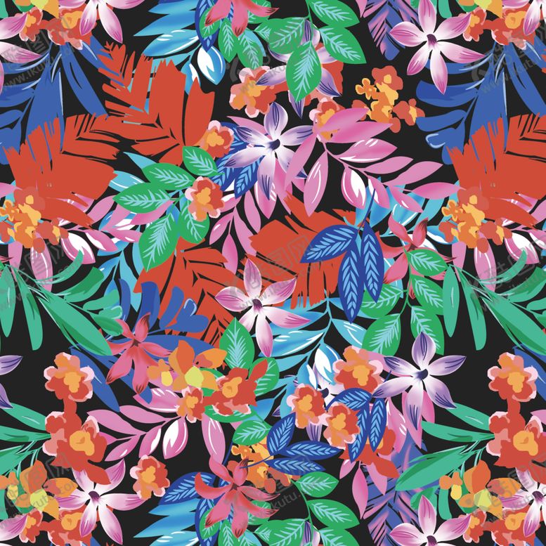 编号：50241910030247485649【酷图网】源文件下载-多彩花卉植物图案背景