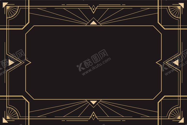 编号：23609109142308417846【酷图网】源文件下载-金色线条暗色背景