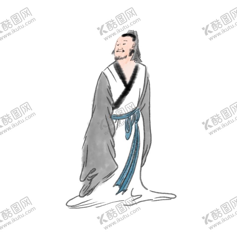编号：77661106260119217147【酷图网】源文件下载-端午节粽子节手绘卡通屈原人物元