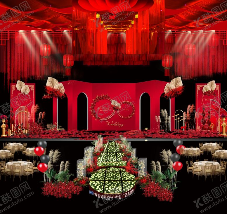 编号：21237009110423352594【酷图网】源文件下载-红色婚礼