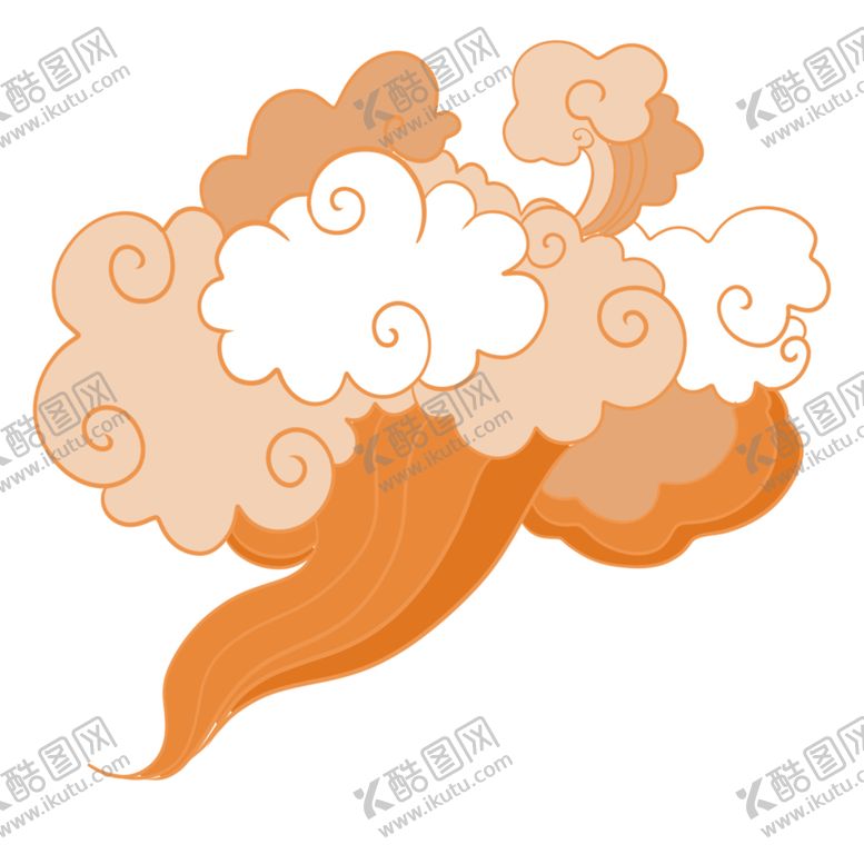编号：49041305120134287052【酷图网】源文件下载-彩色祥云元素