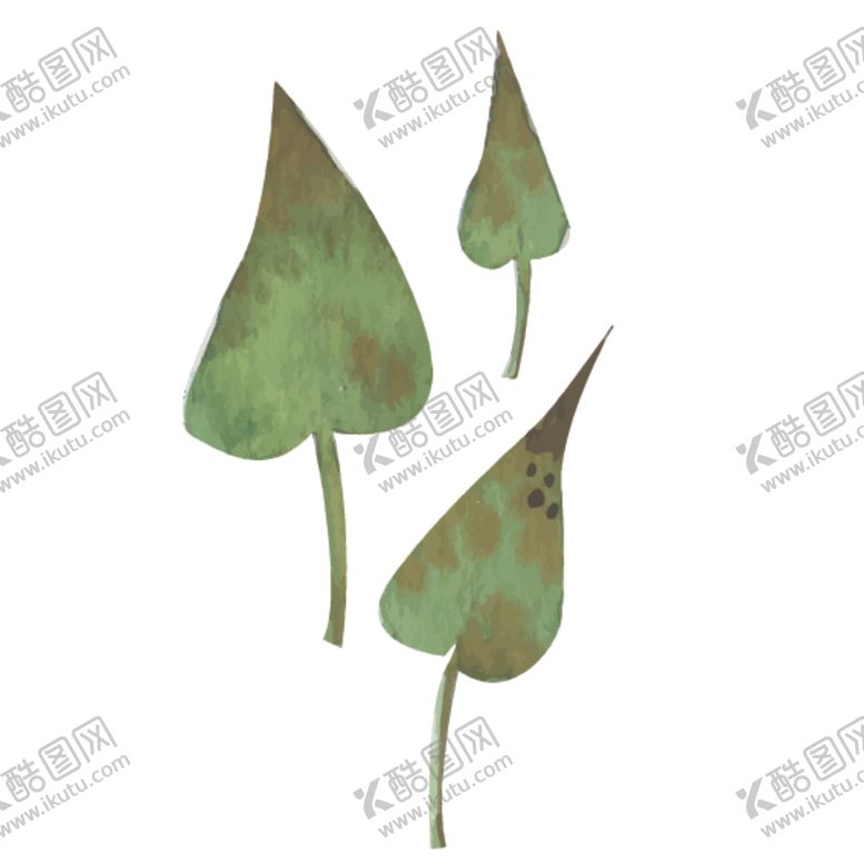 编号：51219210211308459941【酷图网】源文件下载-绿色水彩植物树叶