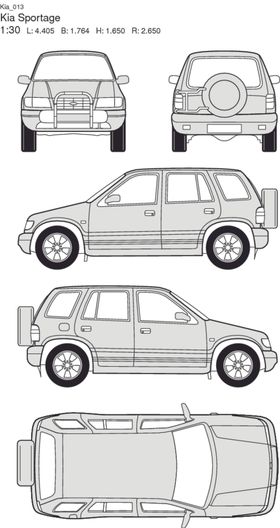 手绘家用轿车