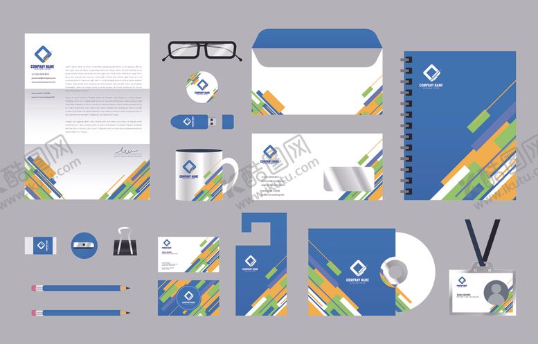 编号：49302611021539023715【酷图网】源文件下载-蓝色系企业品牌视觉设计