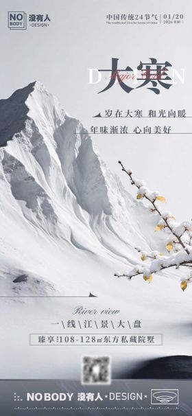 新中式高级感小暑节气海报