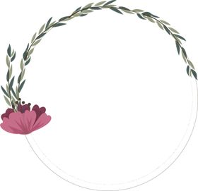 水彩花环素材花环素材彩色花