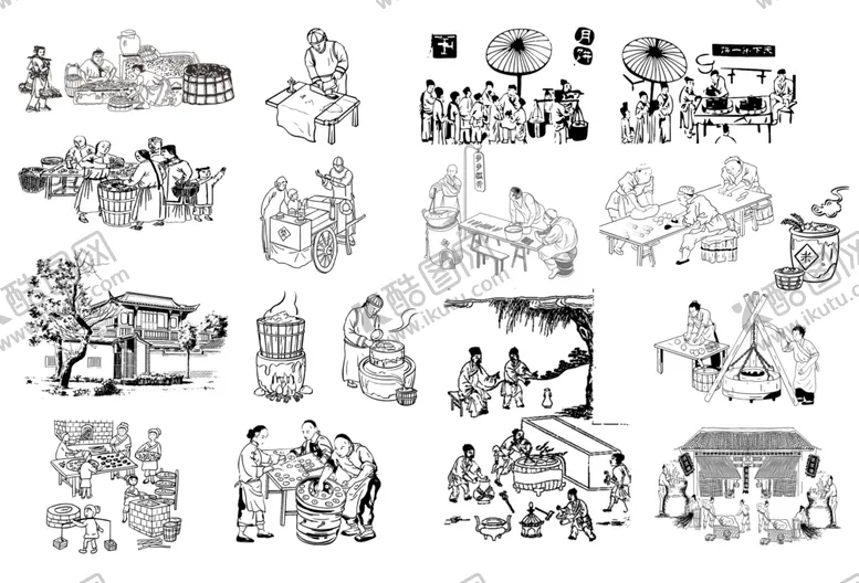 编号：39434807010107344859【酷图网】源文件下载-古风插画
