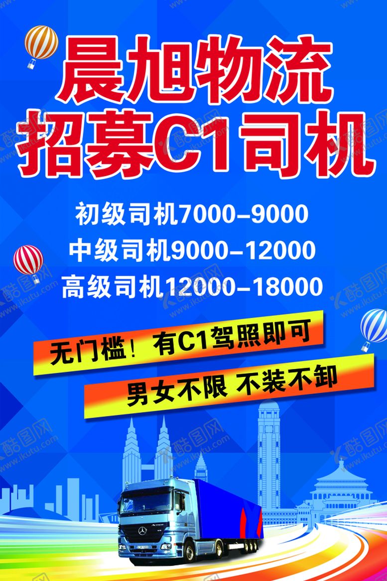 编号：01352909180651308912【酷图网】源文件下载-招募司机