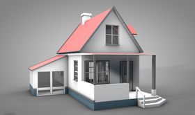C4D模型房子家