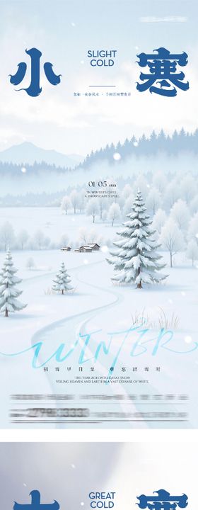 地产小寒大寒创意海报