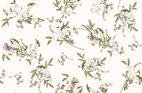 白底粉花绿黑叶