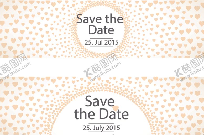 编号：56430409190701023077【酷图网】源文件下载-连心婚礼请柬