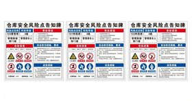 仓库安全风险告知牌