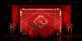 红色场景效果图欧式