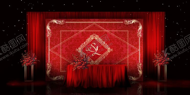 编号：50621409200845476431【酷图网】源文件下载-红色场景效果图欧式
