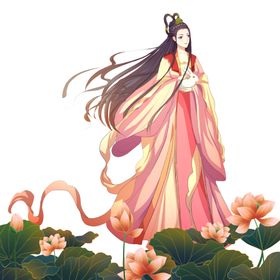 中秋嫦娥人物国风古风背景素材