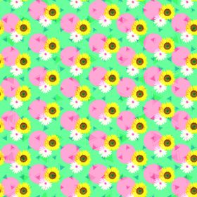 小碎花向日葵几何背景雏菊