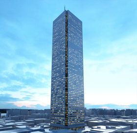 C4D模型大夏大楼建筑摩天大夏