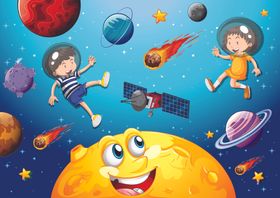 卡通太空宇宙