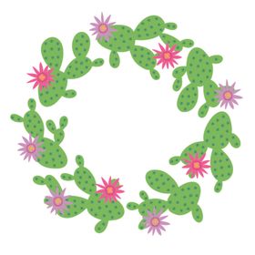 小清新仙人掌绘画图案