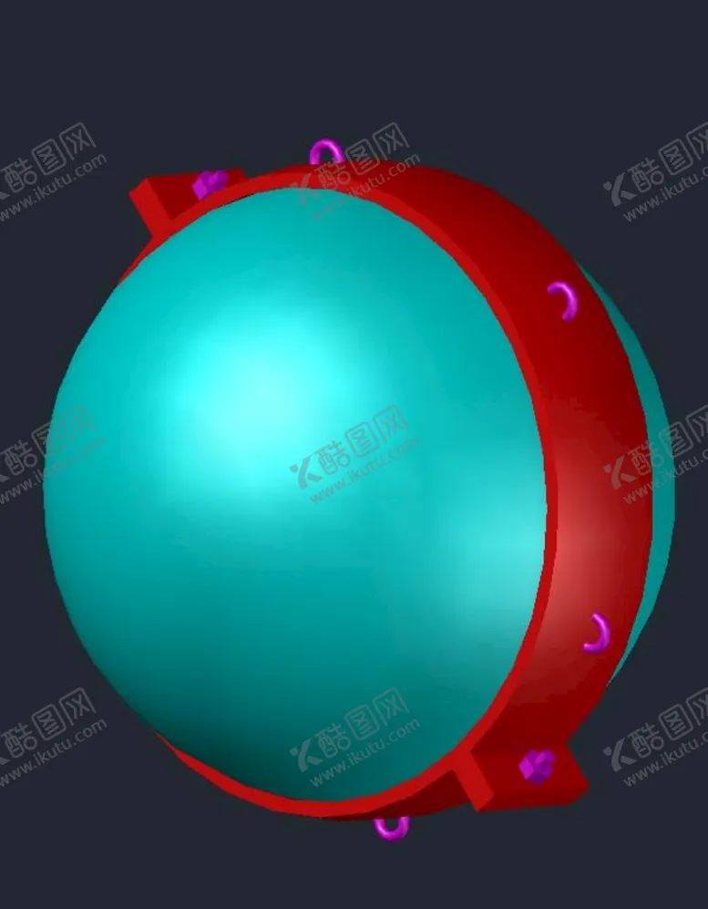 编号：10637910110746095782【酷图网】源文件下载-海洋球形圆形探测器3D模型