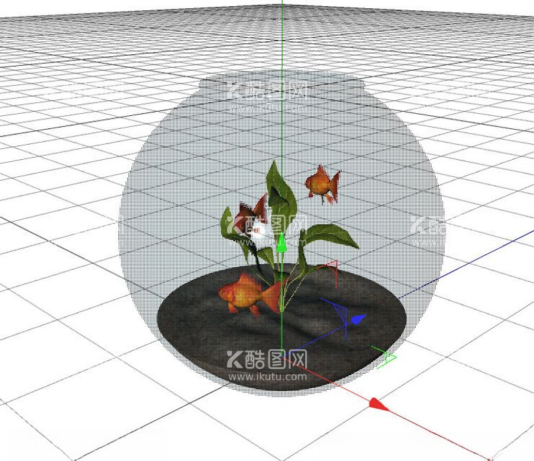 编号：84097612201452573410【酷图网】源文件下载-C4D模型鱼缸