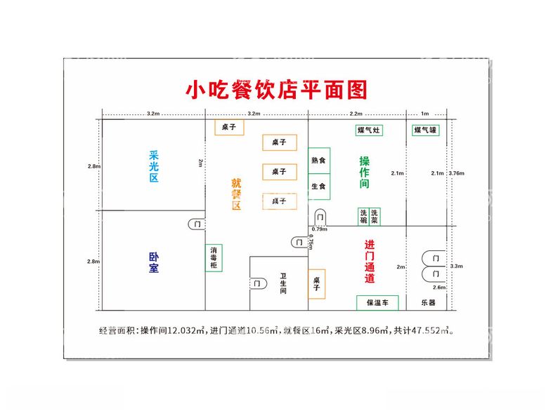 编号：22101912180148389133【酷图网】源文件下载-小吃店餐饮店经营平面图