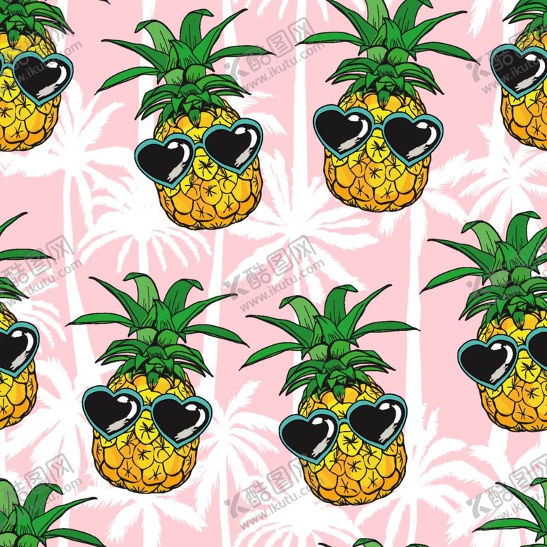 编号：30031910100614391378【酷图网】源文件下载-眼镜菠萝