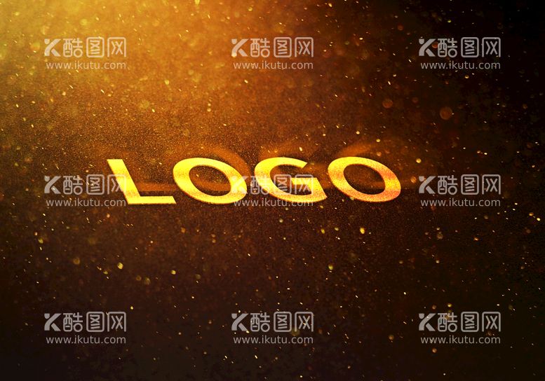 编号：32721311120833027086【酷图网】源文件下载-logo样机金色