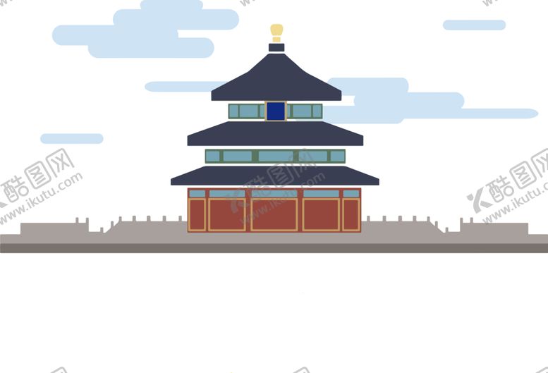 编号：78127706290201003761【酷图网】源文件下载-手绘古建筑