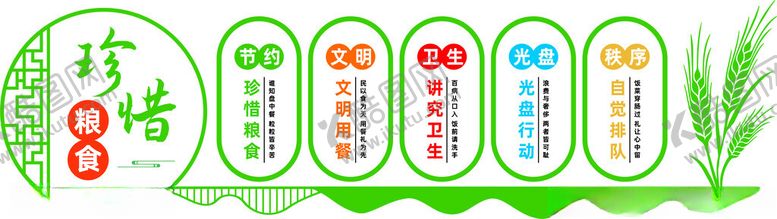 编号：82300904281115579550【酷图网】源文件下载-节约粮食文化墙
