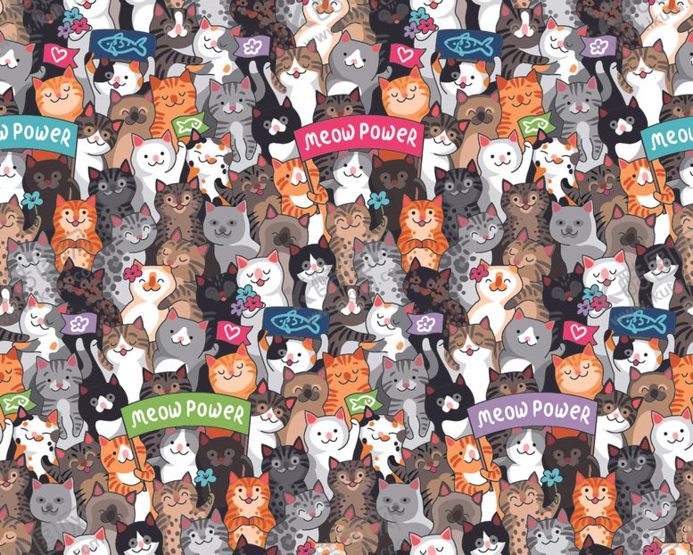 编号：33424909280012385968【酷图网】源文件下载-手绘卡通猫咪