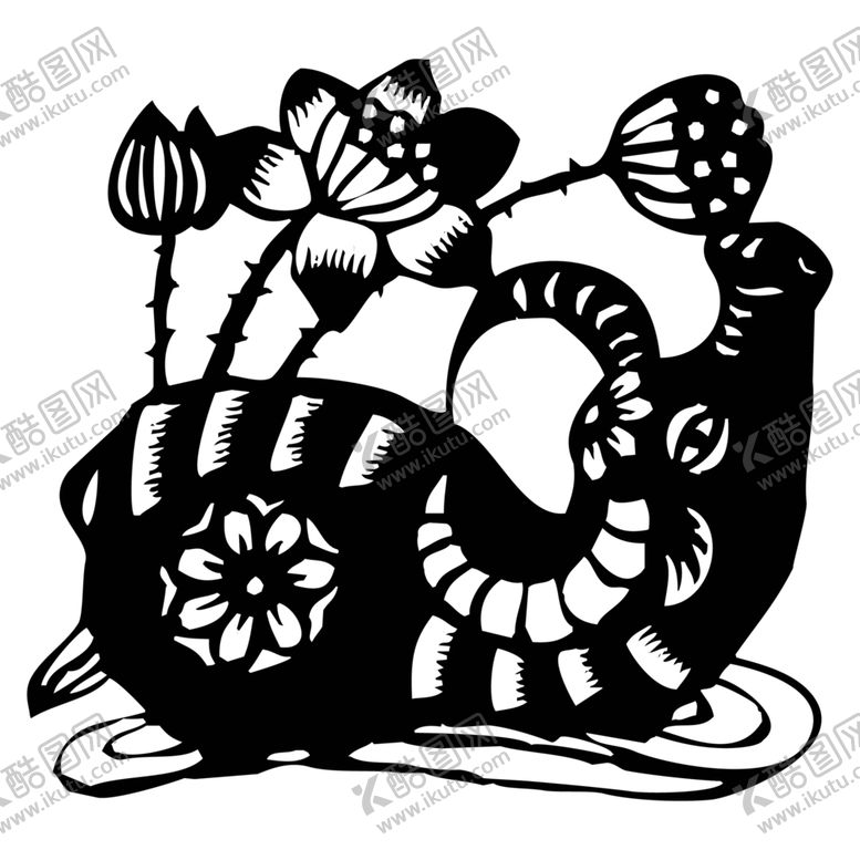 编号：84982404210515119903【酷图网】源文件下载-牛年剪纸