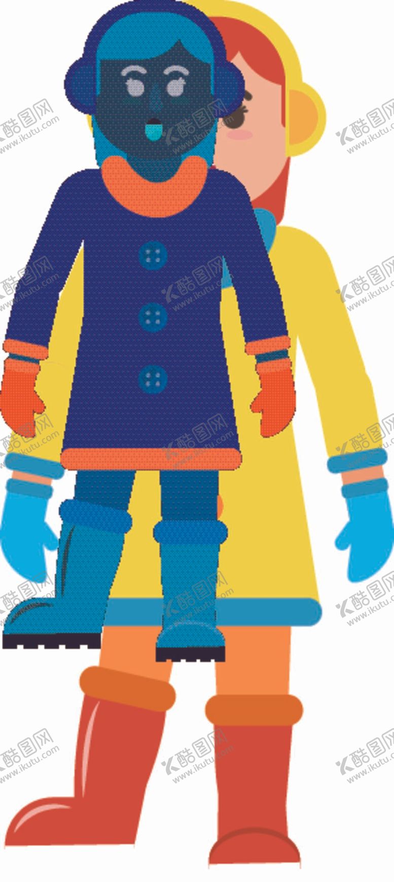 编号：37691410120049060146【酷图网】源文件下载-装冬装的儿童 