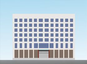 游客中心工厂办公楼幕墙效果图