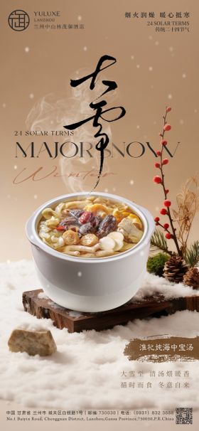 酒店大雪节气海报