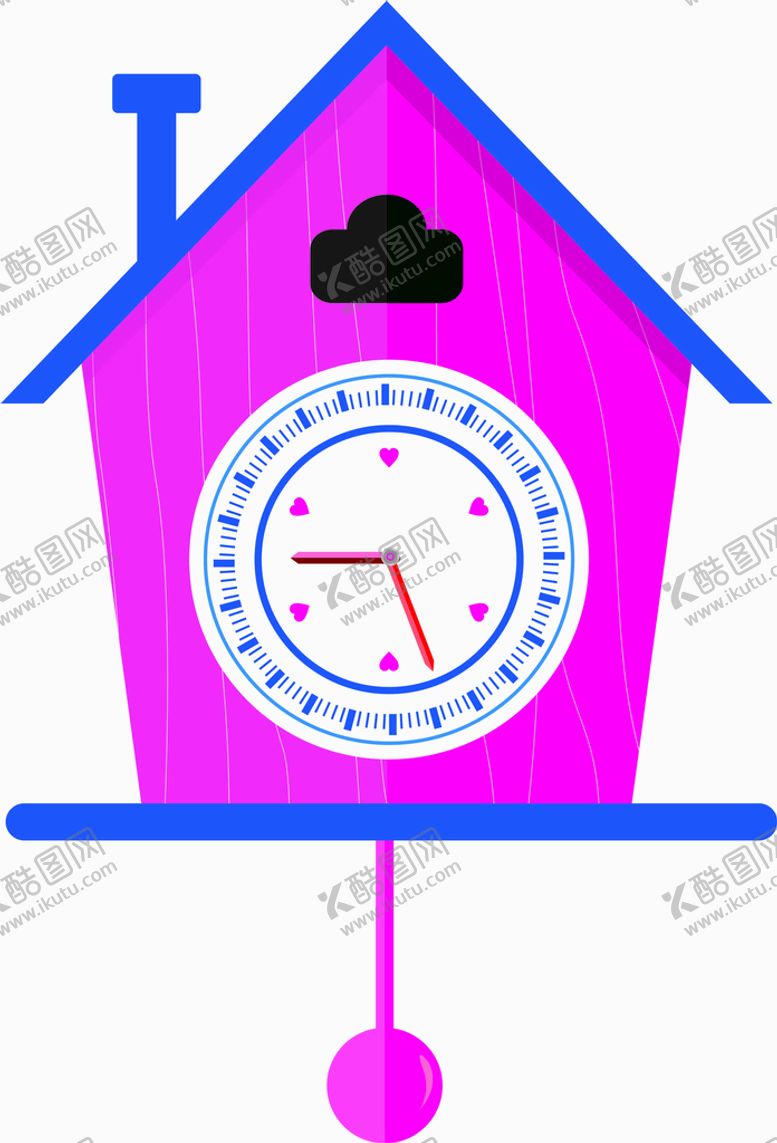 编号：55746302041611495784【酷图网】源文件下载-可爱挂钟矢量钟表