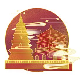 国潮插画背景
