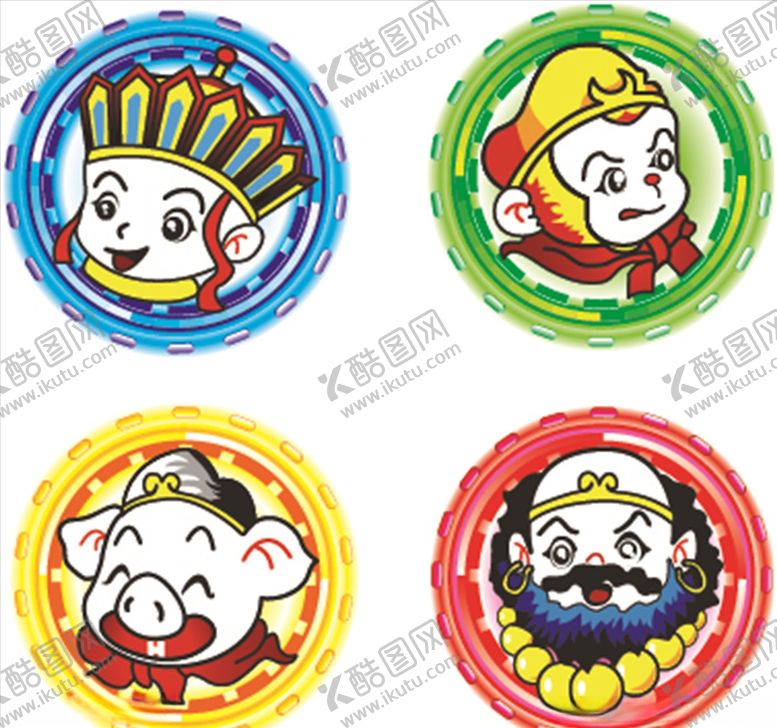 编号：47095005111618401400【酷图网】源文件下载-卡通西游记人物