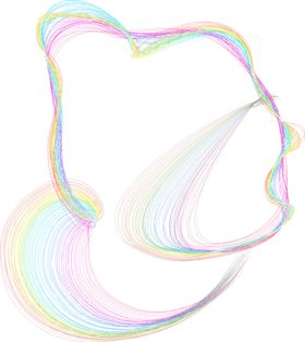 彩虹波浪线条图片