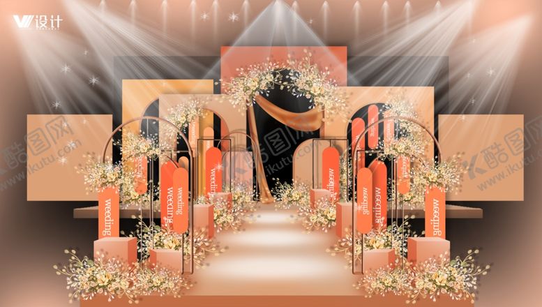 编号：59745909280026155095【酷图网】源文件下载-秋季橘色婚礼效果图