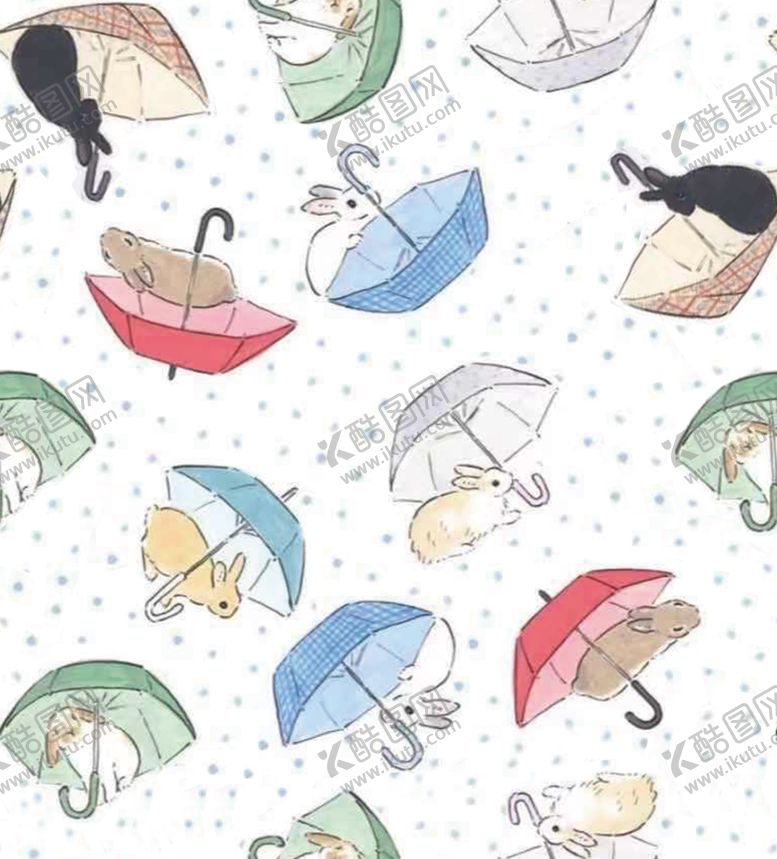 编号：62962501270624108429【酷图网】源文件下载-雨伞兔子