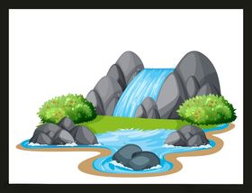 手绘自然风景