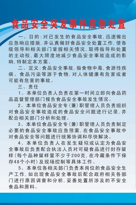 食品安全突发事件应急处理制度