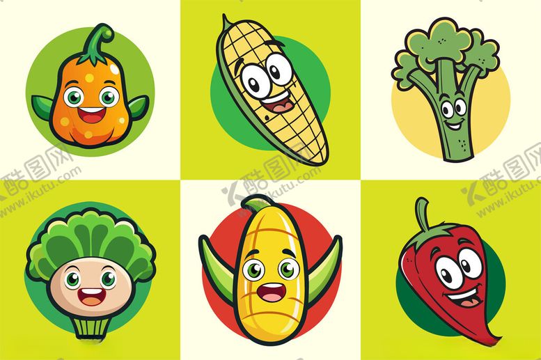 编号：76651511150121523025【酷图网】源文件下载-卡通蔬菜表情包
