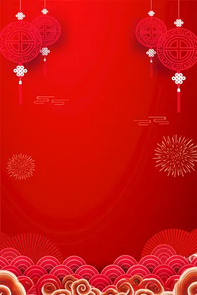 红色背景简洁设计素材