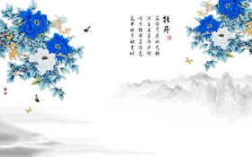 电视墙背景画